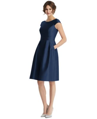 boat neck a line dress