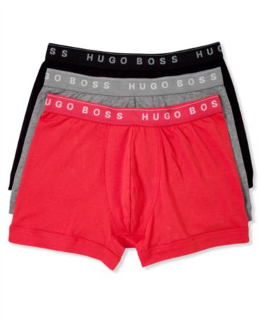Hugo Boss Men's Underwear, Cotton Boxer Brief 3 Pack - Underwear - Men ...
