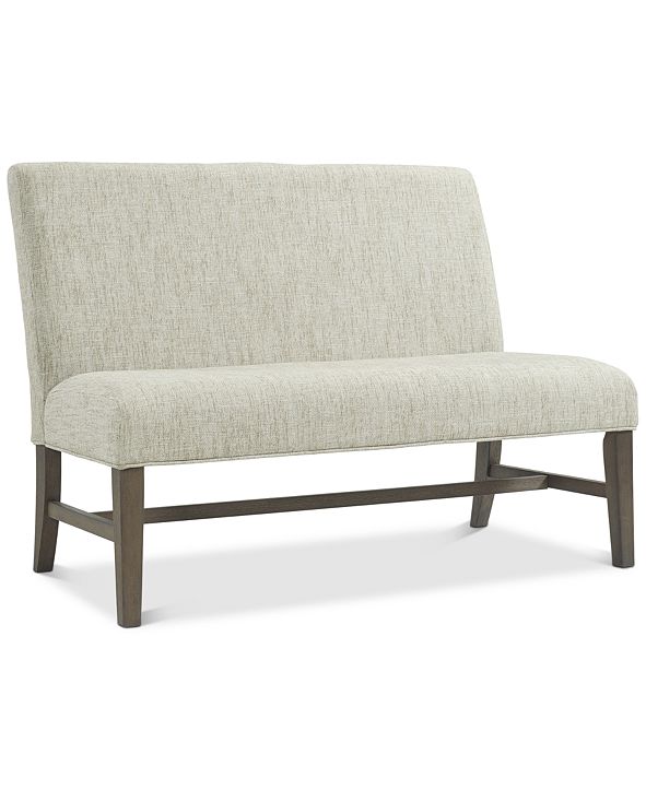 Furniture Parker Mocha Upholstered Dining Bench, Created for Macy's