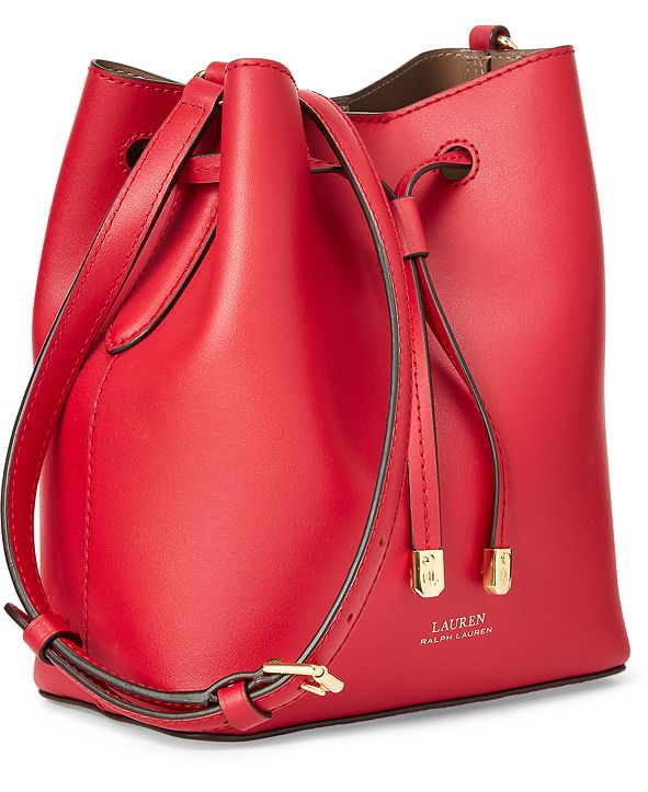 Lauren Ralph Lauren Dryden Debby II Mini Leather Drawstring Bag & Reviews - Handbags 