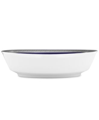 Овальная миска для овощей Noritake Crestwood Cobalt Platinum овальной формы, 9,75 дюйма, 32 унции.