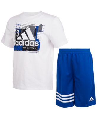adidas shorts and tee set