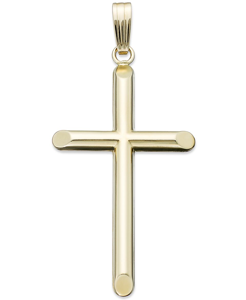 14k Gold Pendant, Large Traditional Cross   Necklaces   Jewelry & Watches