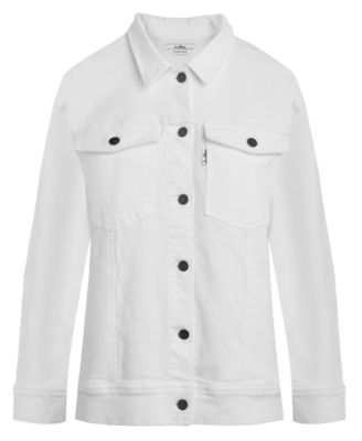 macy's white denim jacket