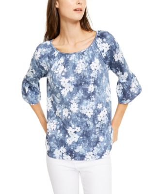 macys michael kors petite tops