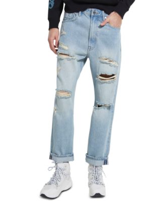 men's relaxed fit ripped jeans