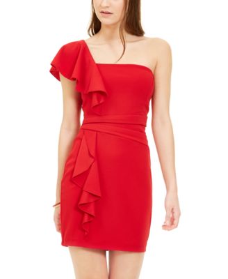 macys one shoulder dress