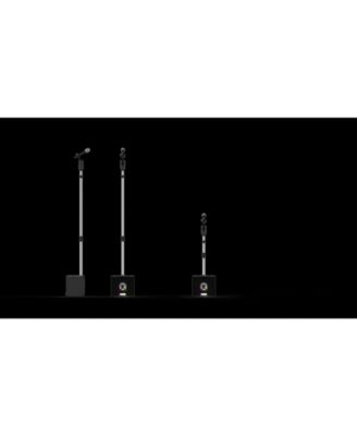 sharper image karaoke machine portable speaker with mic and adjustable stand