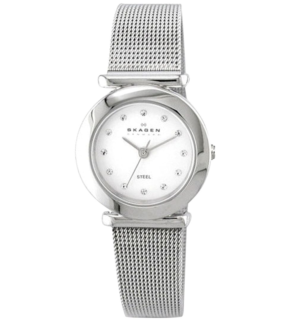 Skagen Denmark Watch, Womens Crystal Bezel Stainless Steel Bracelet