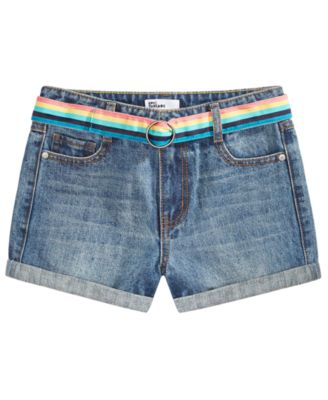 rainbow jean shorts