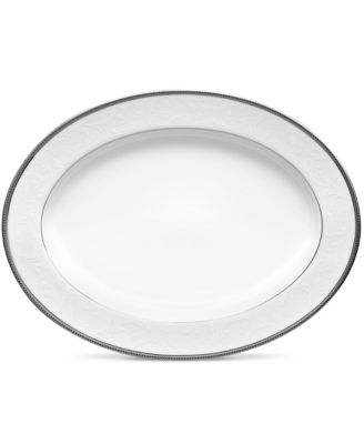 Платиновое овальное блюдо Noritake Regina, 14 дюймов