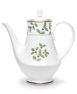 Кофейный сервиз Noritake Holly & Berry Gold, 49 унций.