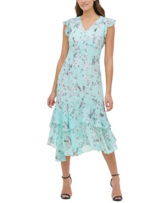 Tommy Hilfiger Floral-Print Tiered Maxi 