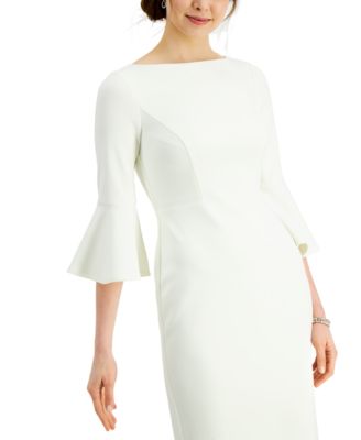 harper rose bell sleeve bateau neck sheath dress