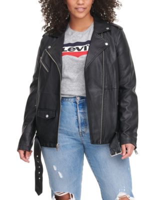 levi's oversized leather jacket