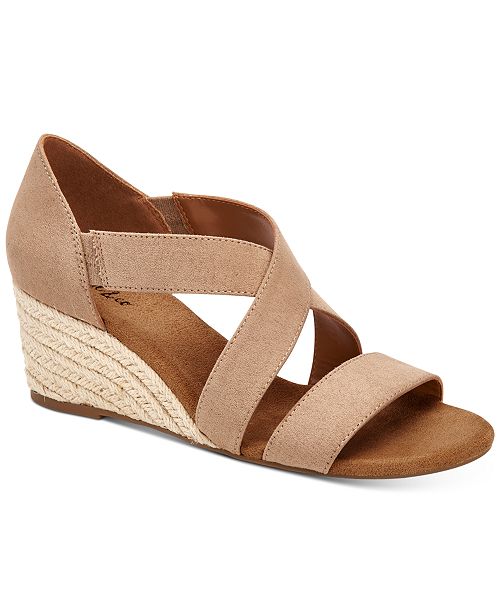 Style Co Zaddie Wedge Sandals Created For Macy S Reviews Sandals Shoes Macy S