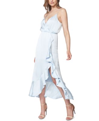 bardot wrap midi dress