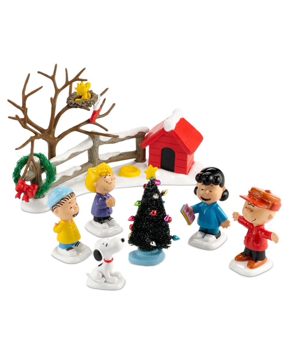 Department 56 Peanuts Village Merriest Christmas Set Collectible Figurine   Holiday Lane