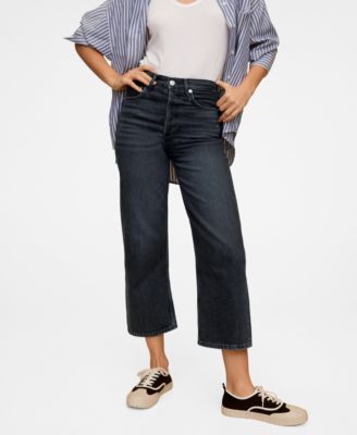 straight fit high waist jeans