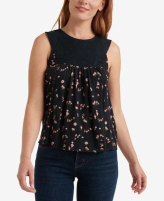 lucky brand embroidered tank top