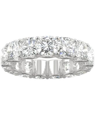 moissanite eternity band white gold