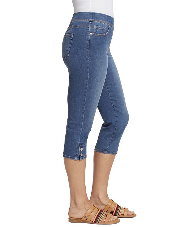 womens pull on capri jeans