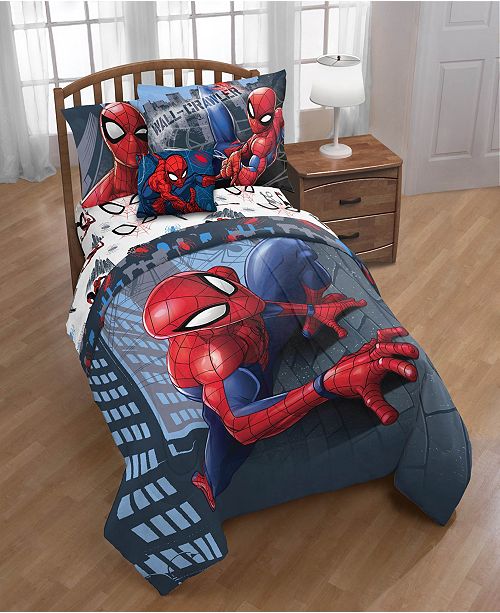 Spider Man Marvel Crawl 6pc Twin Bed In A Bag Reviews Bed In A Bag Bed Bath Macy S