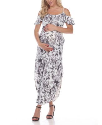 cold shoulder maternity maxi dress