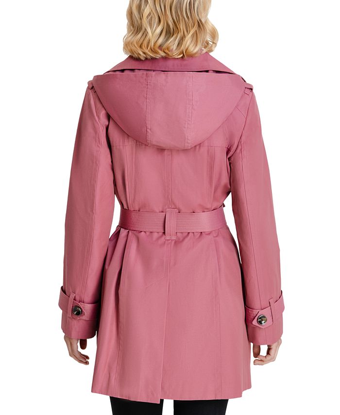 London Fog Double Collar Hooded Water-Resistant Trench Coat, Created ...