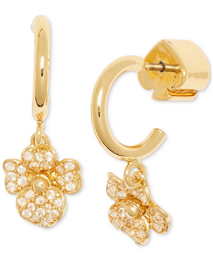 Kate Spade New York Gold Tone Pave Flower Charm Hoop Earrings Reviews Earrings Jewelry Watches Macy S Shop the most popular styles of kate spade watches for women. macy s