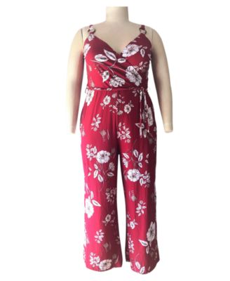 derek heart floral jumpsuit