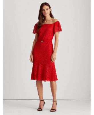 ralph lauren lace dress macy's