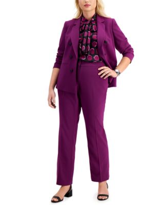 macys plus size dressy pant suits