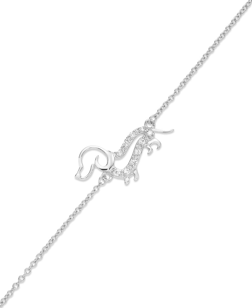 Diamond Necklace, Sterling Silver Diamond Dachshund Pendant (1/10 ct. t.w.)   Necklaces   Jewelry & Watches