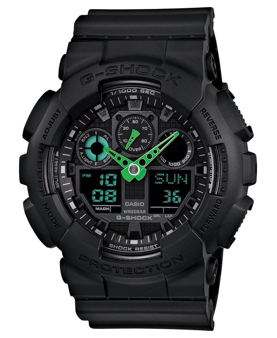 G Shock Mens Analog Digital Dark Gray Resin Strap Watch 51x55mm GA100C 8A   Watches   Jewelry & Watches