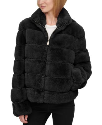 calvin klein faux fur jacket macy's
