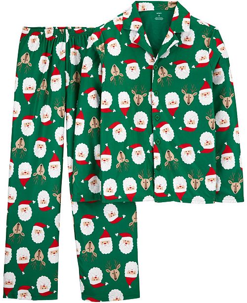Carter S Adult Unisex 2 Pc Fleece Santa Reindeer Family Pajamas Set Reviews Pajamas Kids Macy S