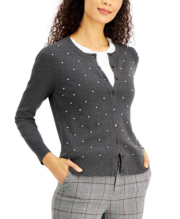 grey pearl cardigan