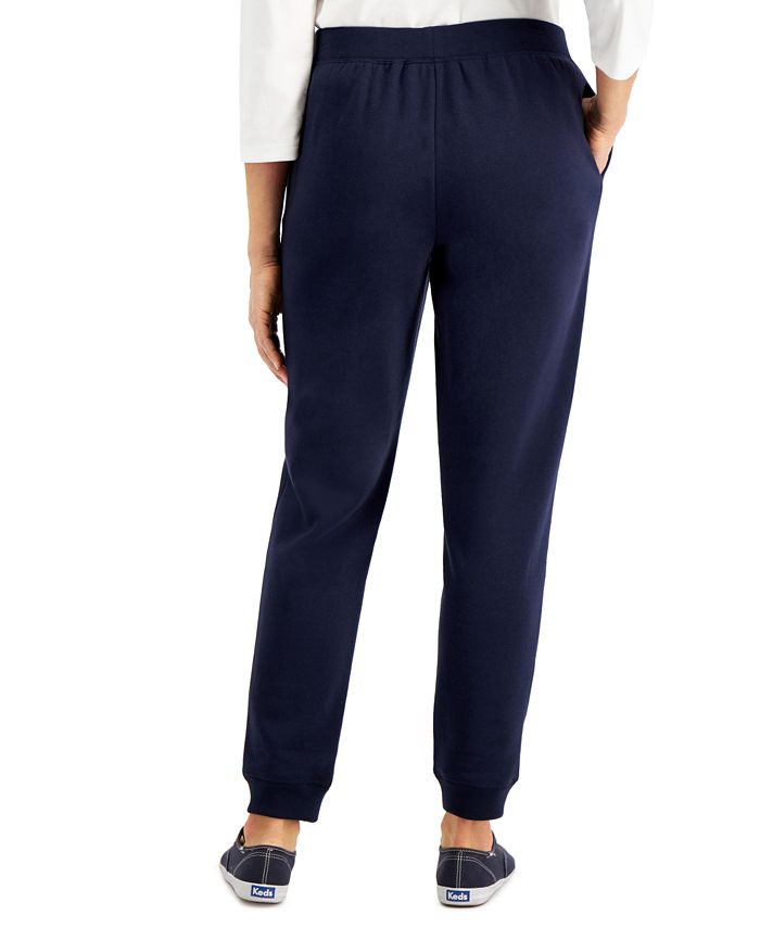 Karen Scott Fleece Jogger Pants, Created for Macy's & Reviews - Pants ...