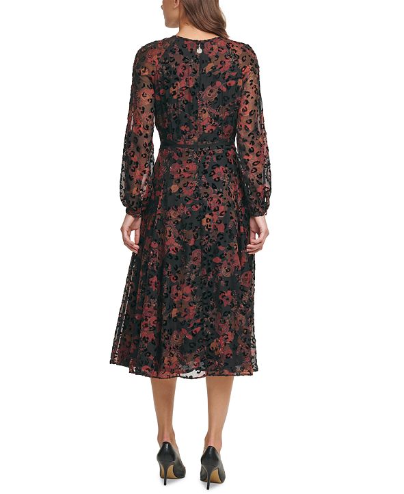 Tommy Hilfiger Floral-Print Burnout Dress & Reviews - Dresses - Women ...