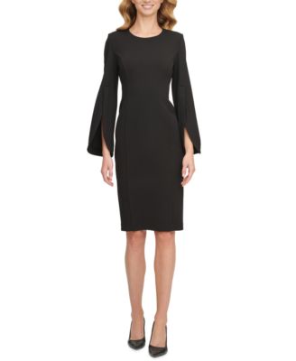 calvin klein split sleeve dress