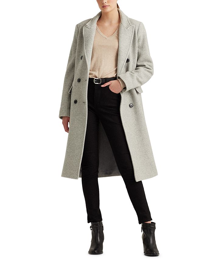 lauren ralph lauren double breasted herringbone wool jacket