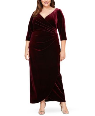 velvet surplice dress