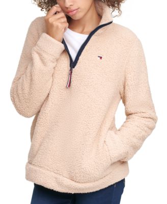 white fuzzy sweatshirt