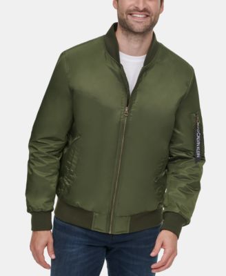 calvin klein men's flight bomber jacket