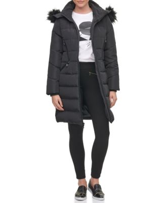 karl lagerfeld classic hooded puffa jacket