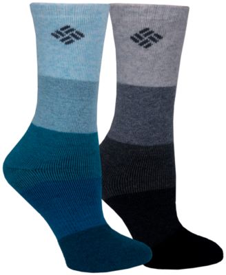 Columbia Acrylic Wool 2-Pair Crew Sock, 6-12 Us Calzini, Marrone/Mgh, Uomo