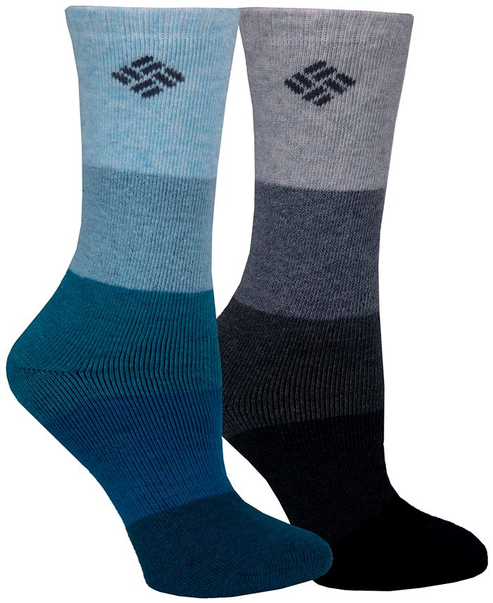 Columbia Women S 2 Pk Colorblocked Wool Blend Crew Socks Reviews Handbags Accessories Macy S