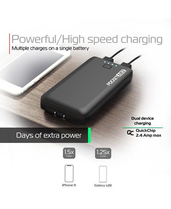 Tzumi PocketJuice Endurance AC Mini Portable Charger 8,000 mAh Power