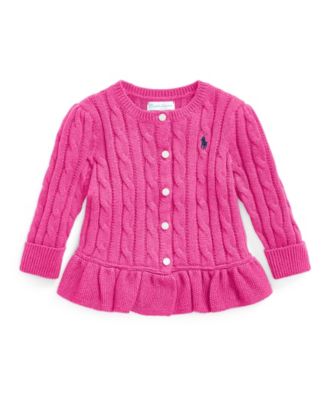 baby girl cable knit sweater